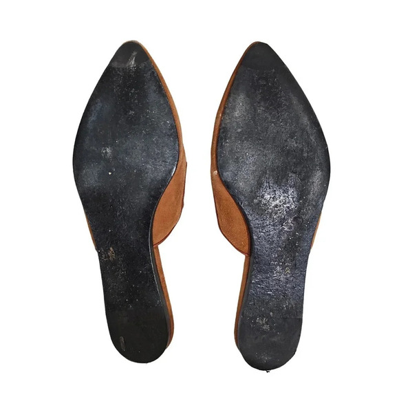 Jenni Kayne Suede Mules Saddle Size 8 - Picture 9 of 11